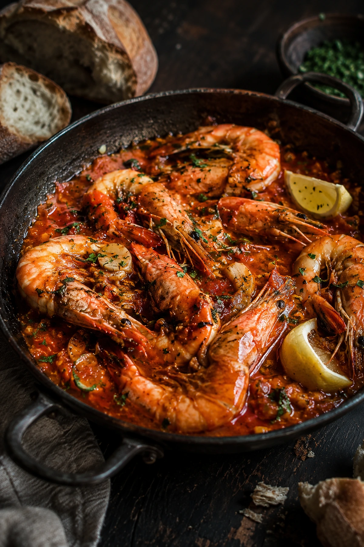 Balkan Adriatic Shrimp Buzara with Garlic Tomato Sauce 🦐✨