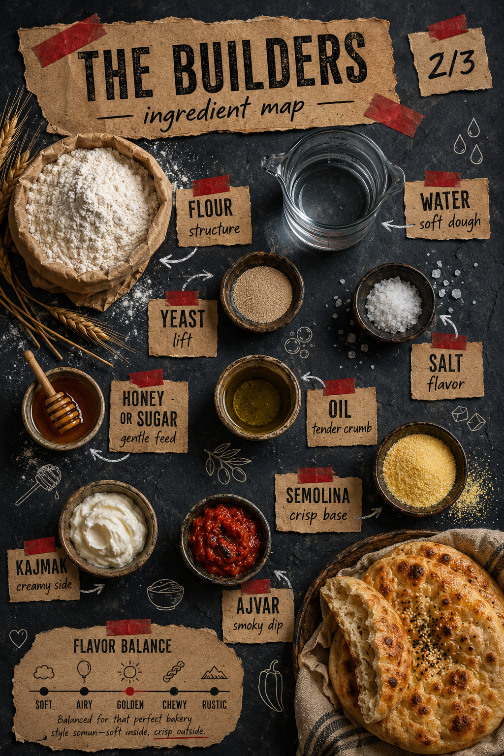 Image for recipe: Balkan Lepinja Somun Flatbread Bakery Style 🫓✨