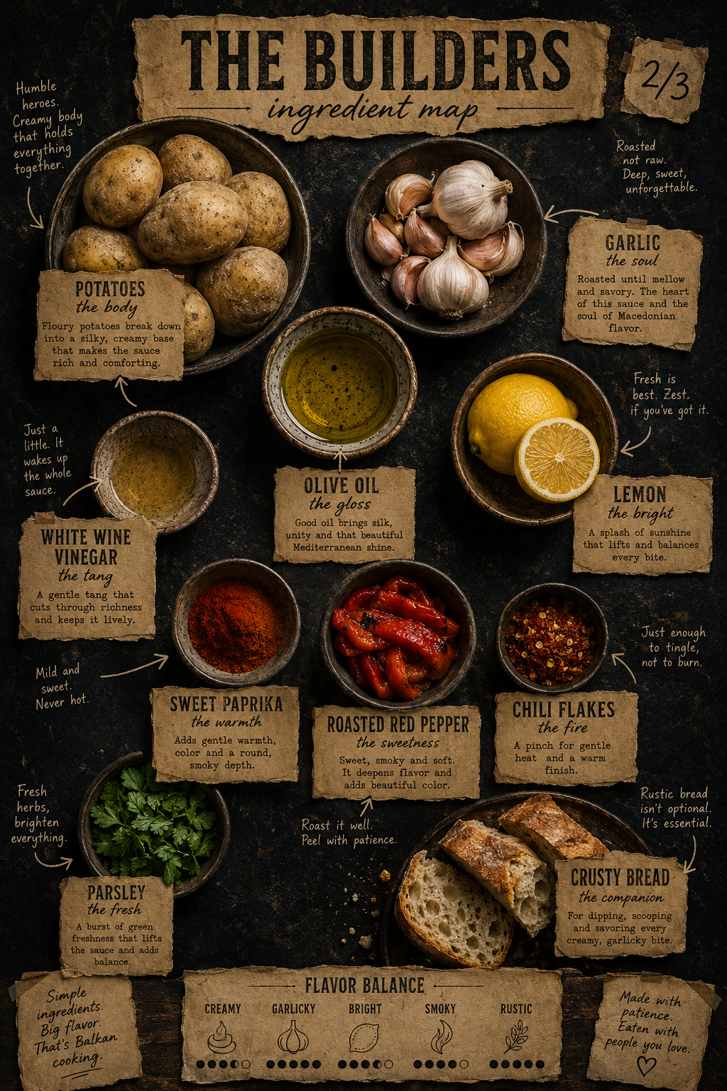 Image for recipe: Balkan Macedonian Makalo Garlic Potato Sauce 🧄✨