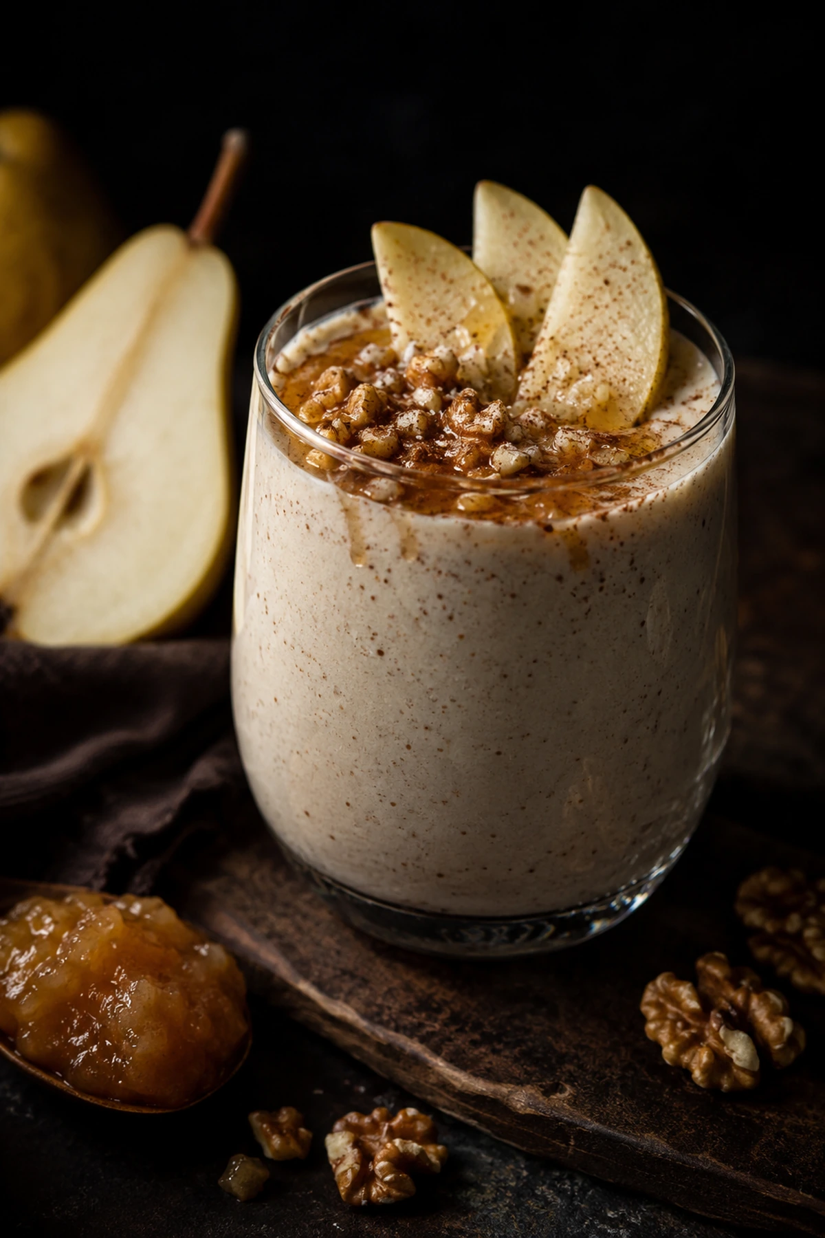 Balkan Pear Quince Kefir Smoothie with Honey Cinnamon 🍐✨