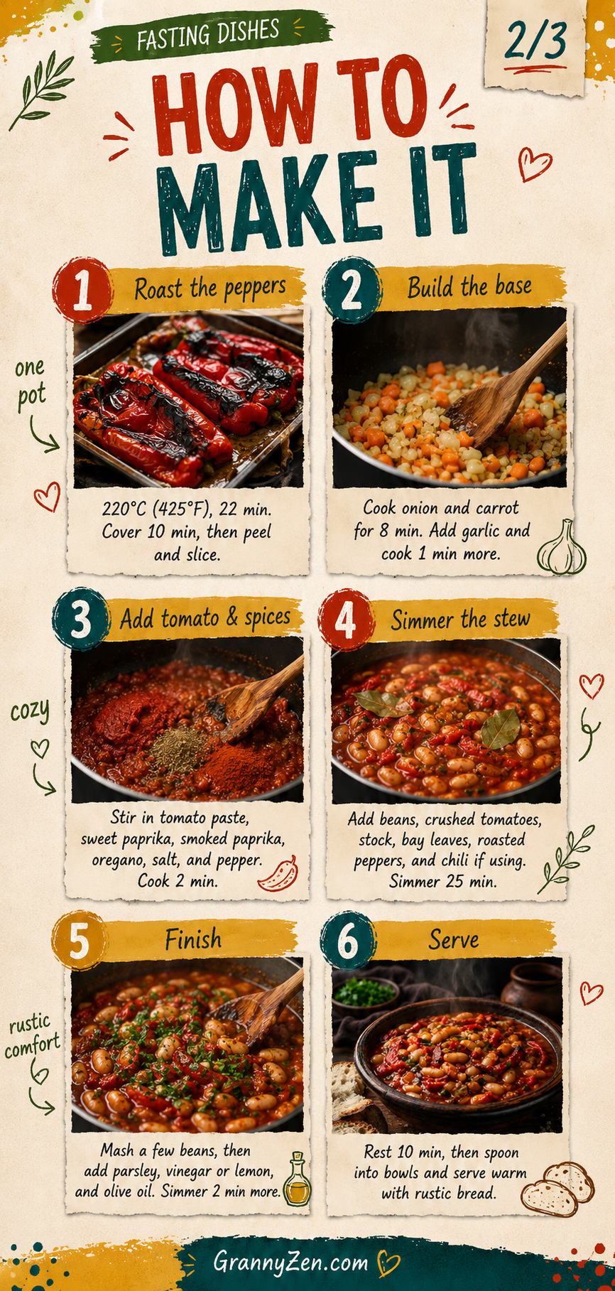 Image for recipe: Balkan Roasted Pepper Bean Stew 🌶️✨