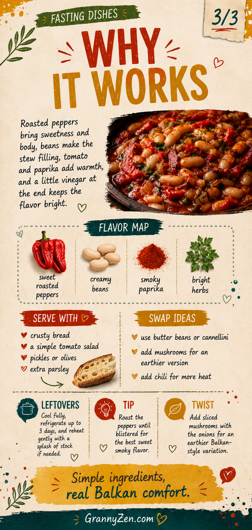 Image for recipe: Balkan Roasted Pepper Bean Stew 🌶️✨
