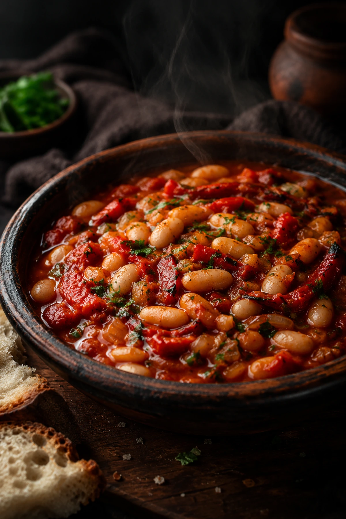 Balkan Roasted Pepper Bean Stew 🌶️✨