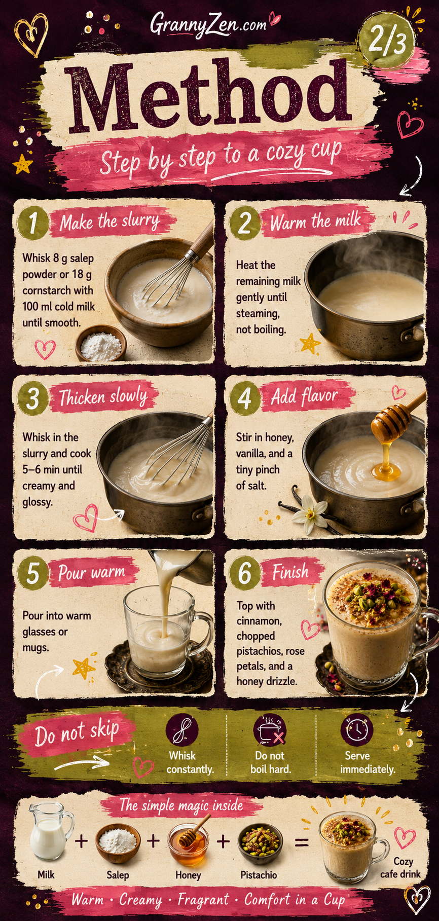 Image for recipe: Balkan Salep with Cinnamon Pistachio and Rose ☕✨