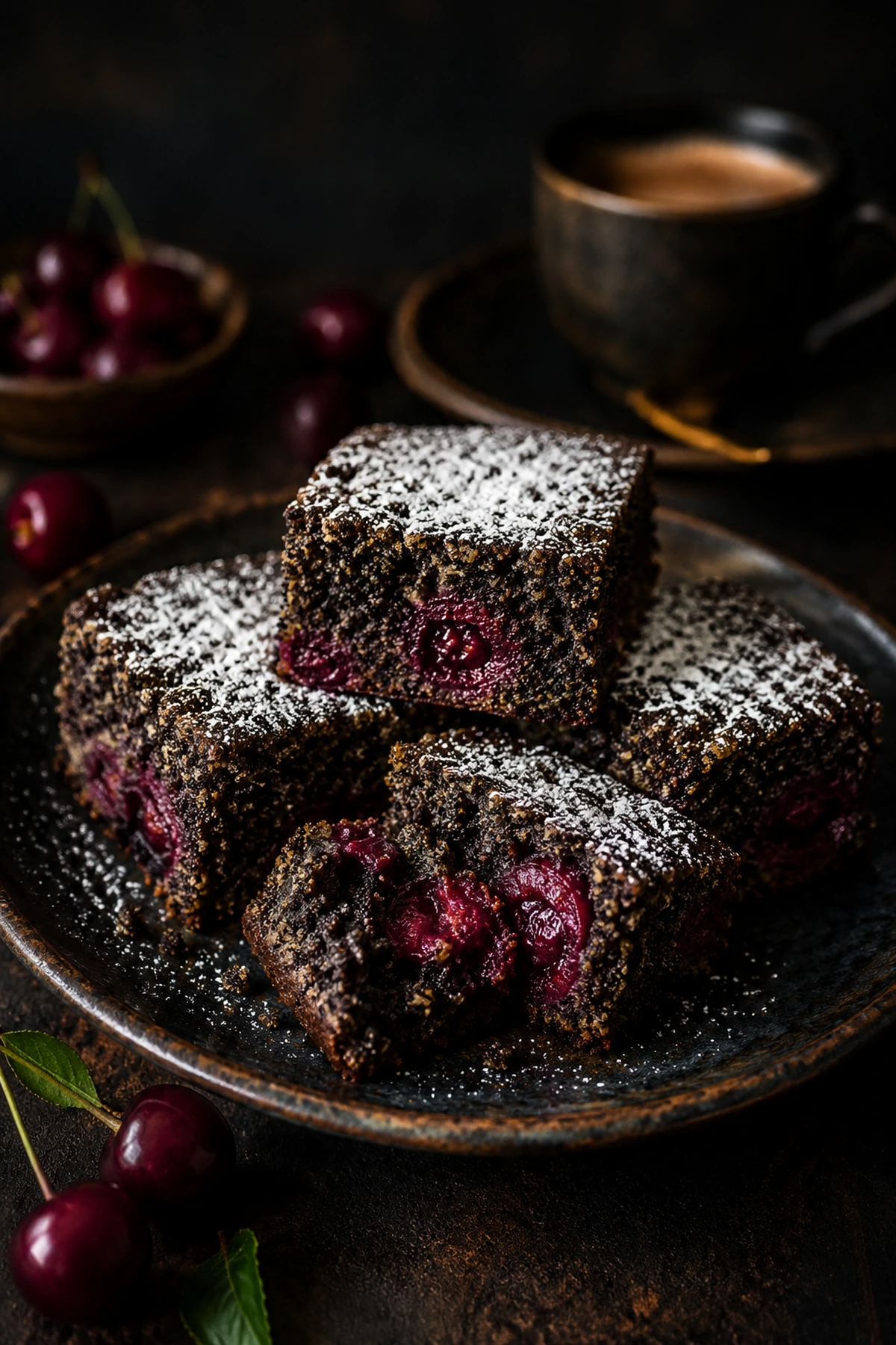 Balkan Poppy Seed Cherry Squares 🍒✨